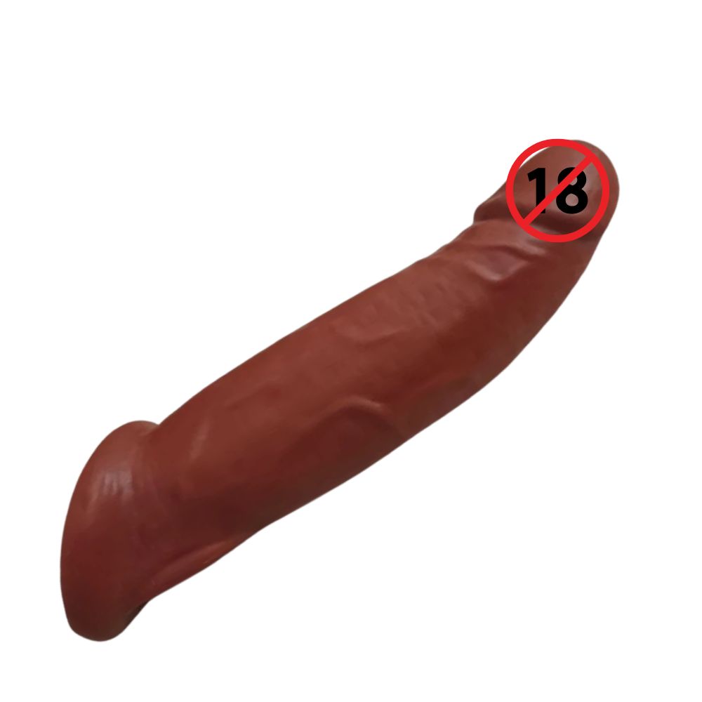 8 Inch Brown Dragon Condom Premium Silicone Sleeve for Men