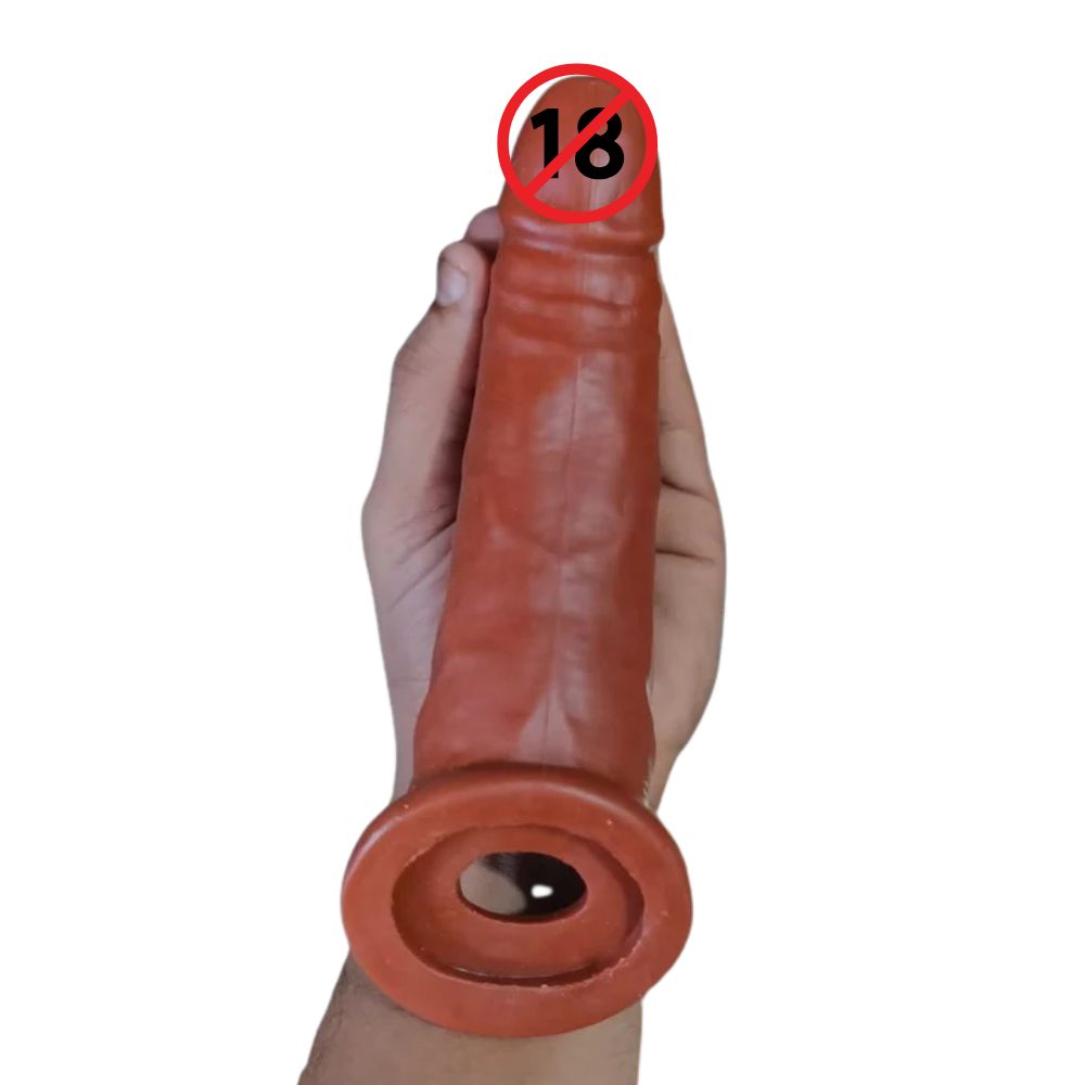 8 Inch Brown Dragon Condom Premium Silicone Sleeve for Men
